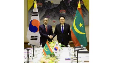 الرئيس يعقد محادثات مهمة مع نظيره الكوري