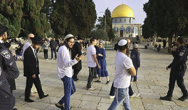 تجدد اقتحام مئات المستوطنين باحات الأقصى تحت إجراءات أمنية مشددة
