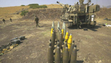 استهداف حزب الله اللبناني لثكنة إسرائيلية على الحدود بصواريخ 'بركان'