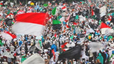 تجمع أكثر من مليون شخص في جاكرتا للتظاهر احتجاجًا على الأحداث في غزة