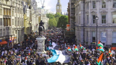 تظاهرة حاشدة في لندن اليوم دعمًا لفلسطين والشرطة تستعد