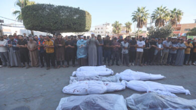 تكدس الجثامين بمستشفى شهداء الأقصى وحصيلة الشهداء ترتفع بخان يونس