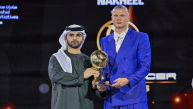 هالاند جوارديولا يتوجان بجائزة الأفضل من جلوب سوكر