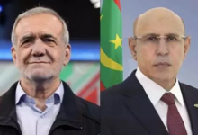 الرئيس المنتخب غزواني يؤكد رغبة موريتانيا في تنمية علاقاتها مع إيران