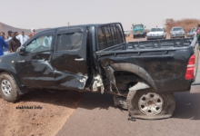 وفاة شخصين وإصابة آخرين في تصادم على طريق نواكشوط تكند