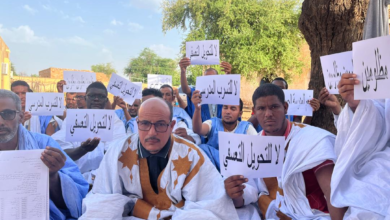 **"احتجاج معلمي الحوض الغربي ضد التحويلات التعسفية ومطالبهم بالحقوق المشروعة"**