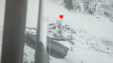 كتائب القسام توثق تدمير دبابة إسرائيلية بعبوة شديدة الانفجار في معسكر جباليا